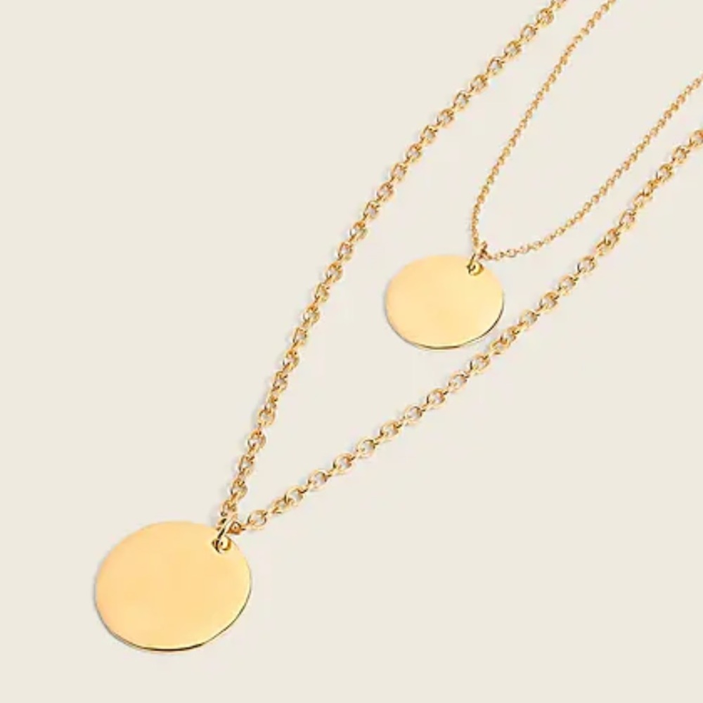 J Crew layered coin necklace